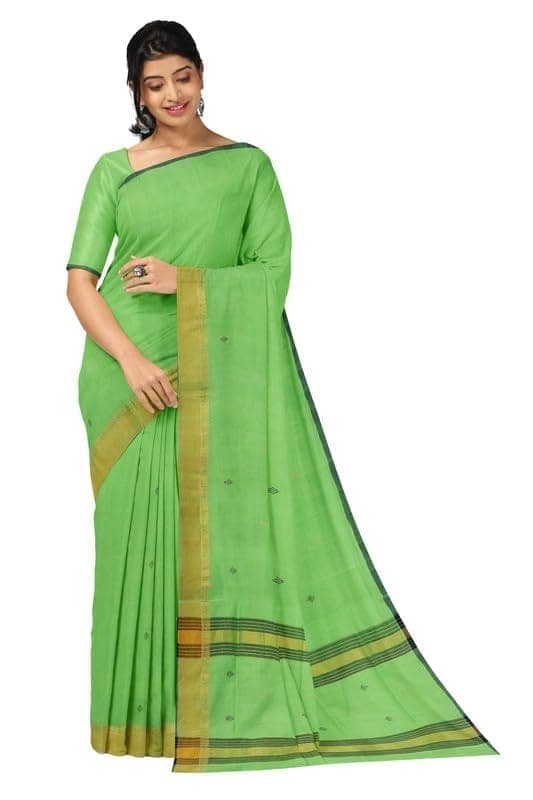 APCO Handloom - Women's Rahajmundry Pure Cotton Grey Handloom Saree (Angara Handloom Saree) 80