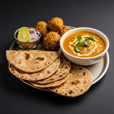 Kadhi Pakora + Plain Roti (4pc)