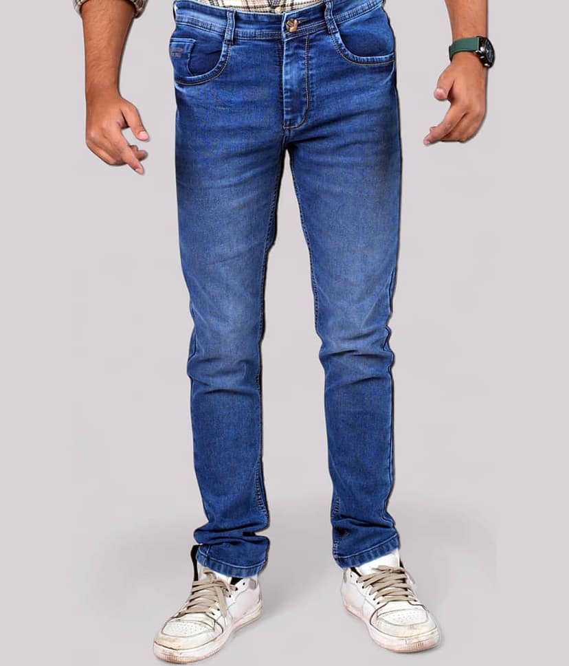 plounge Slim Fit Washed Men's Jeans - Blue ( Pack of 1 )