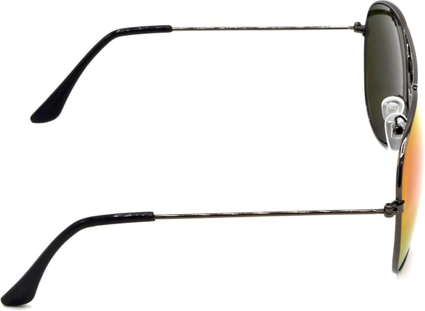 HRINKAR Unisex Pilot Sunglasses Grey & Silver Frame, Pink & Green Lens (Medium) - Pack of 2 view 4