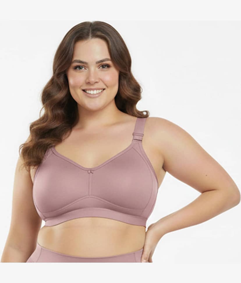 Elina Pack of 1 Cotton Non Padded Minimizer Bra For Women ( Brown )