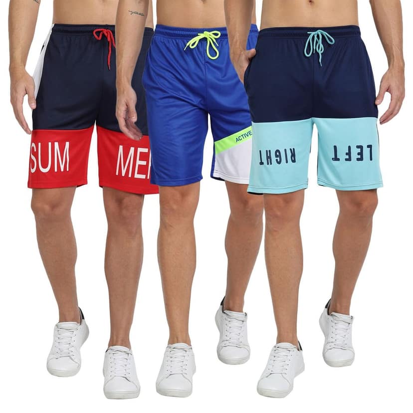FTX Men Cut & Sew Printed Shorts