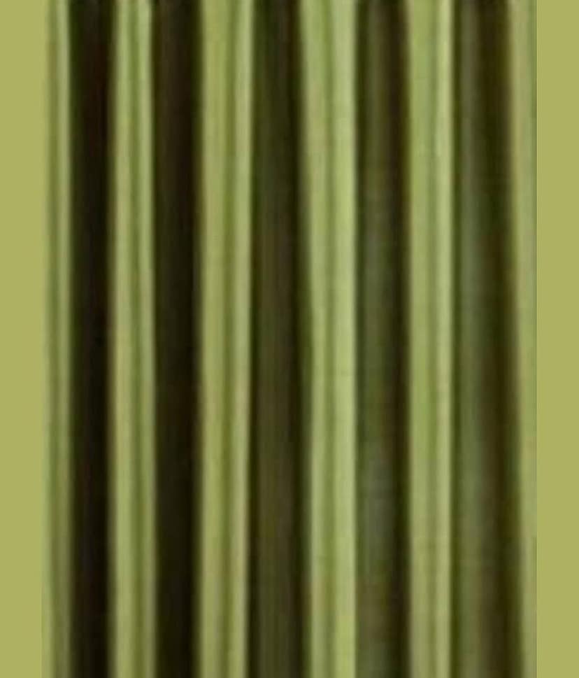 N2C Home Solid Semi-Transparent Eyelet Curtain 5 ft ( Pack of 2 ) - Green view 2