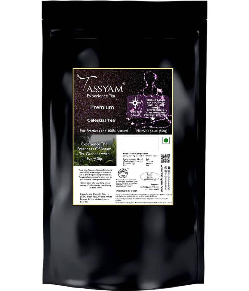 Tassyam Masala Chai Tea Loose Leaf Celestial 500 gm