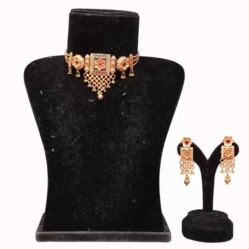 Swarajshop Alloy Gold-plated Multicolor Jewel Set (Pack of 1)