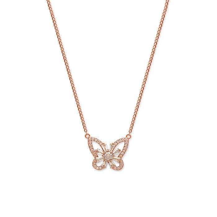 Rose Gold Butterfly Magic Pendant with Chain