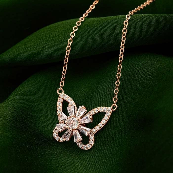 Rose Gold Butterfly Magic Pendant with Chain view 3