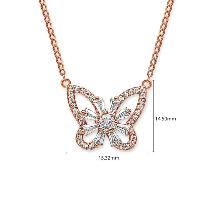 Rose Gold Butterfly Magic Pendant with Chain view 6