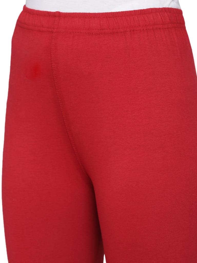 SOFT COLORS Women's Skinny Fit Ethnic Wear Ankle Length Leggings (Maroon Color) view 5