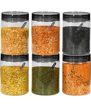 PearlPet Tiffany_1000ml PET Transparent Multi-Purpose Container ( Set of 6 )