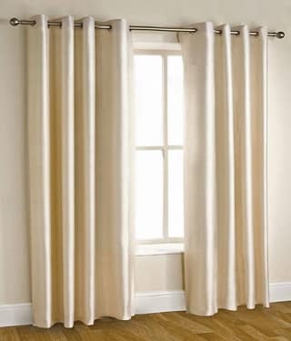 Homefab India Plain Semi-Transparent Eyelet Door Curtain 6ft (Pack of 2) - Maroon