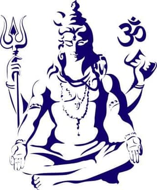 meditating shiva blue