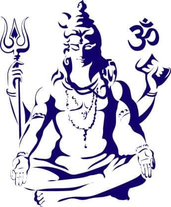 meditating shiva blue