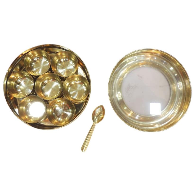 Brass Storage Box | Traditional Decorative Container, Height : 2 Inch (ZMAS585 M) view 2