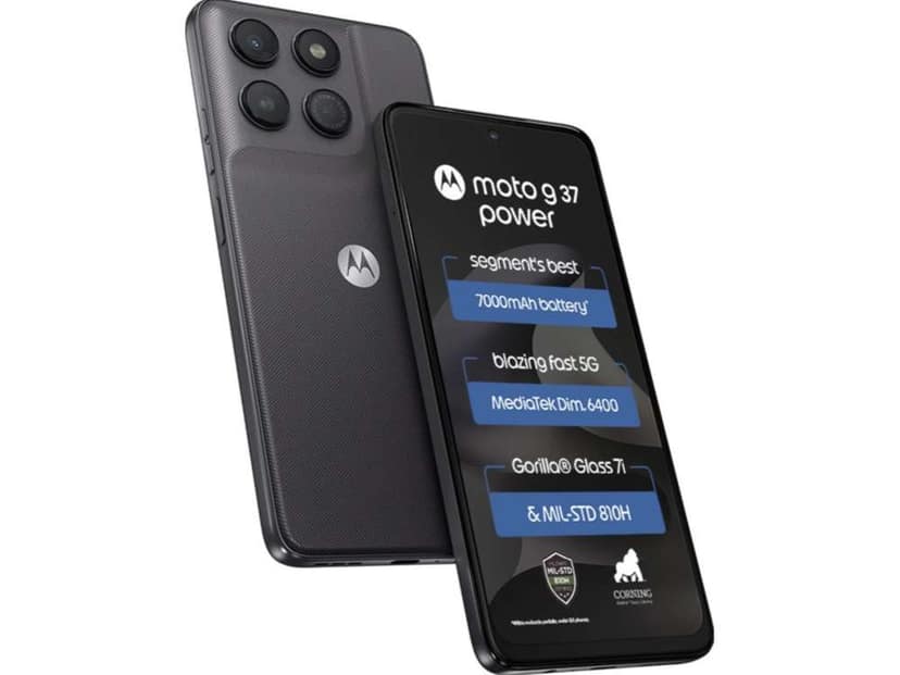 Motorola G37 5G Smartphone, 4GB RAM, 128GB Storage - Pantone Impenetrable