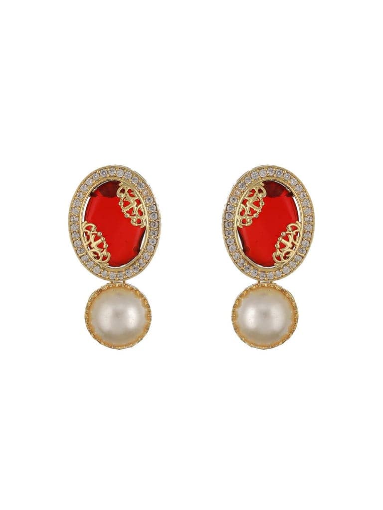 Gold Plated Nav Ratan Kundan & Pearl Beaded Statement Choker Jewellery Set view 6