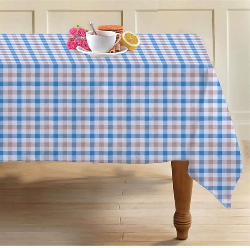 AIRWILL 100% Cotton 2 Seater Table Cover (Pack of 1)