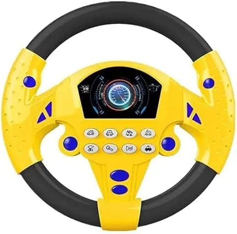 Premium Kids Steering Wheel Toy with Music, Pretend Driving & Fun view 2