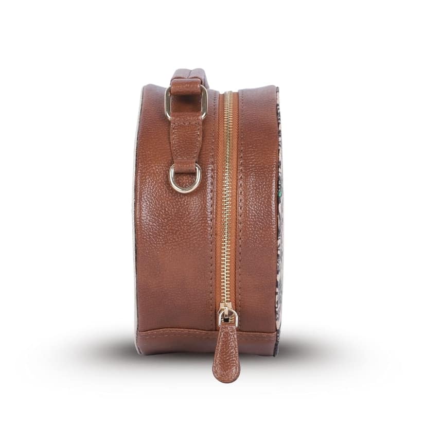 WOTM Round Sling Bag for Women | Travel CrossBody Side Bag for Women | Quirky Sling Purse with Detachable Strap | Birthday Gift for Girls & Girlfriend view 5