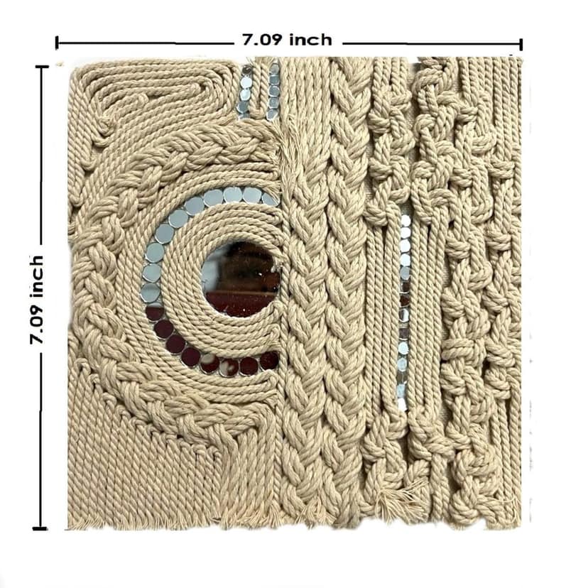 The brown box-String Thread Art kit,DIY Craft Material kit for Adults and Girls Age 9-12,12-15,lippan Art kit,Mirror and Macrame Art on Canvas view 2