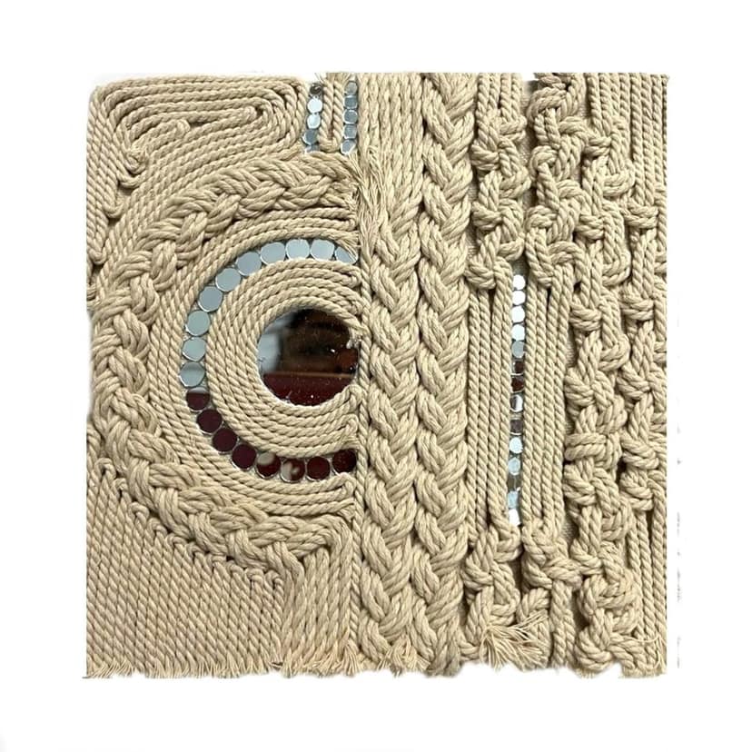 The brown box-String Thread Art kit,DIY Craft Material kit for Adults and Girls Age 9-12,12-15,lippan Art kit,Mirror and Macrame Art on Canvas view 4