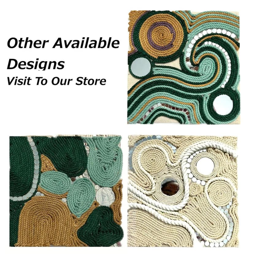 The brown box-String Thread Art kit,DIY Craft Material kit for Adults and Girls Age 9-12,12-15,lippan Art kit,Mirror and Macrame Art on Canvas view 5