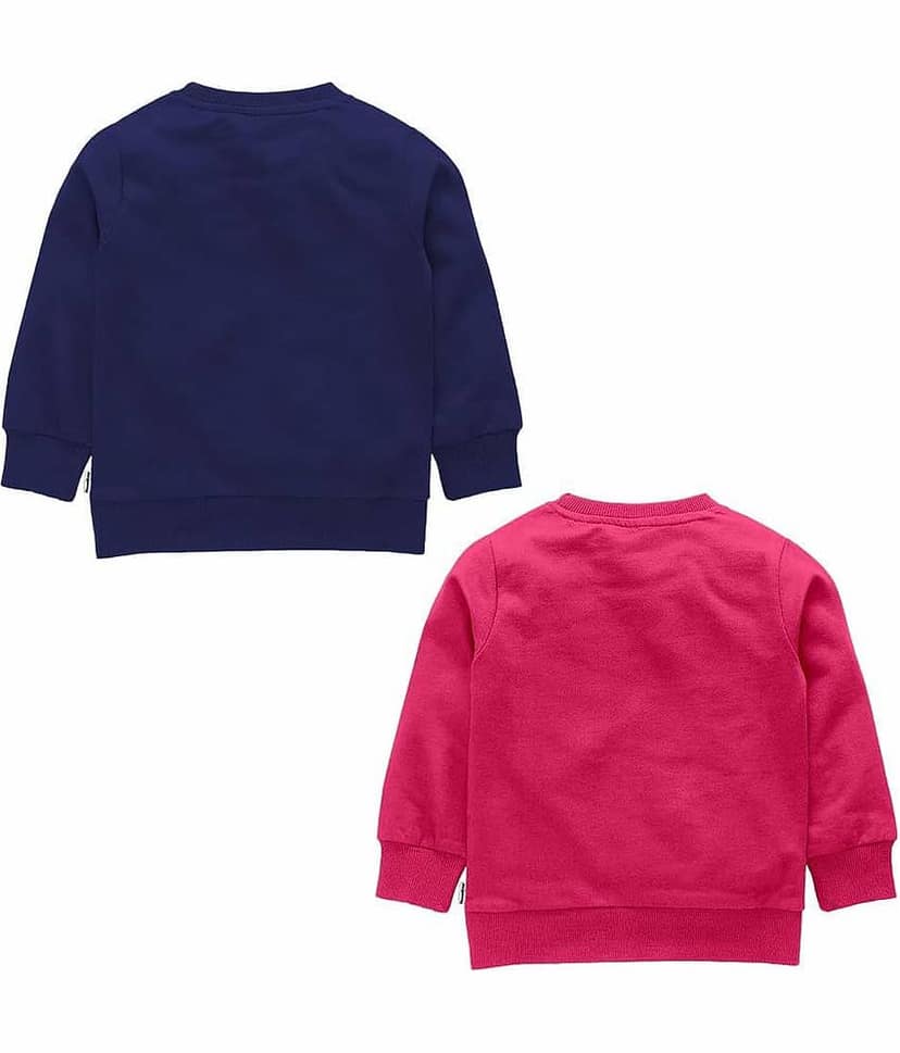 NammaBaby Girls Cotton Blend Sweatshirt ( Multi Color ) view 2