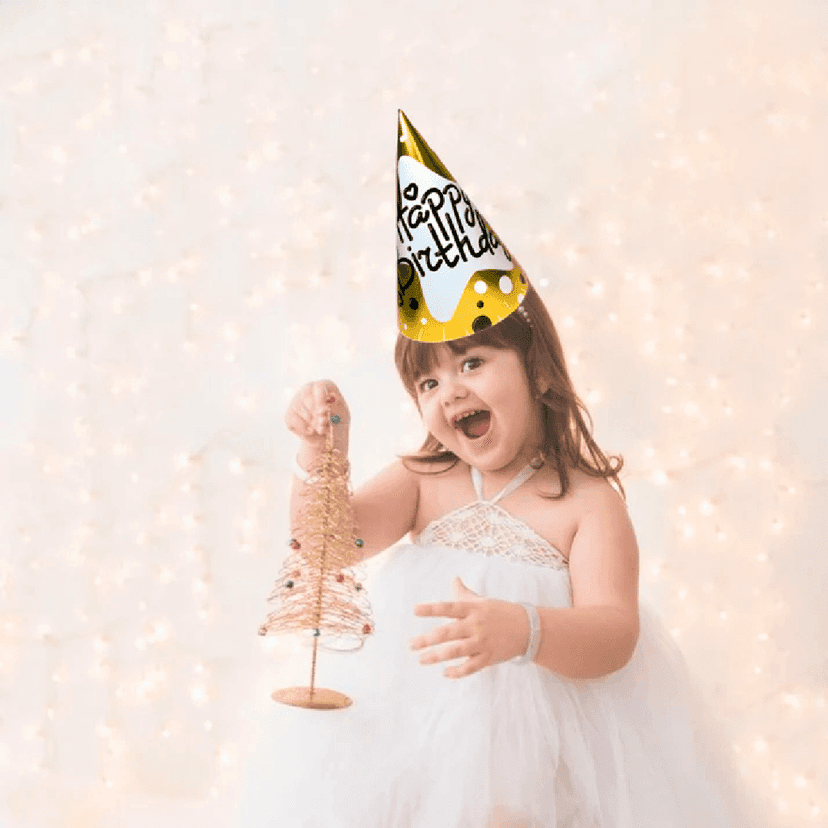Happy Birthday Golden Hats - 8PC view 4