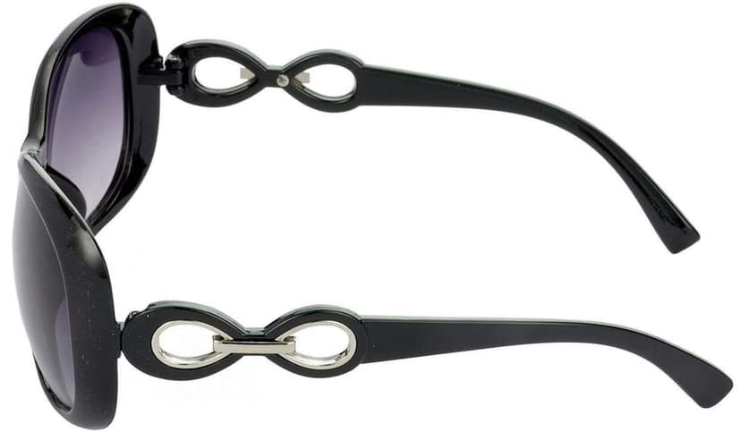 HRINKAR Unisex Over-sized Sunglasses Black Frame, Grey & Golden Lens (Medium) - Pack of 2 view 4