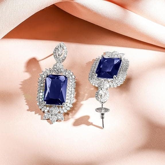 Rubans Necklace Set American Diamond Zirconia Studded Trendy Stylish Jewellery Gift for Women & Girls view 5