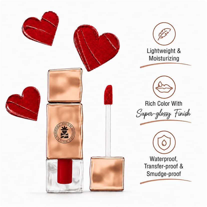 BOBI Velvet Matte Liquid Lipstick, Shade_4 RUBY (2.5 ml) view 4