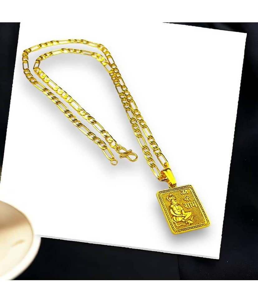 AKLINA Gold Religious Pendant With Chain ( Pack of 1 ) view 2