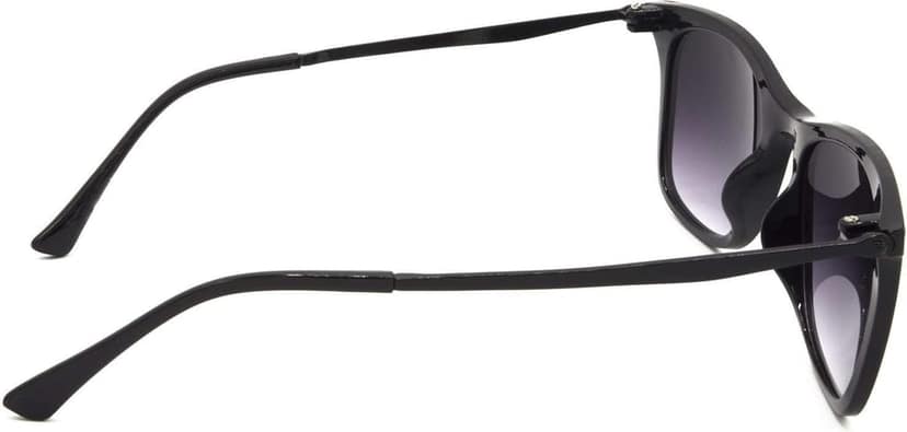 HRINKAR Unisex Round Sunglasses Black & Grey Frame, Grey Lens (Medium) - Pack of 2 view 5