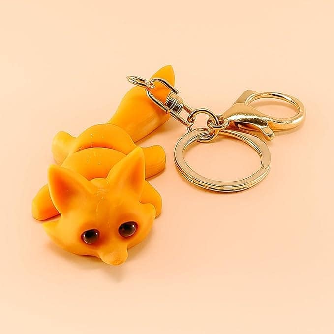Vinglits Wild Beasts 3D Printed Keychains – Articulated Animal Toys, Pocket-Friendly Keyrings, Stress Relief Desk Toys for Kids & Adults, Collectible Accessories (Misty - The Fox) view 4