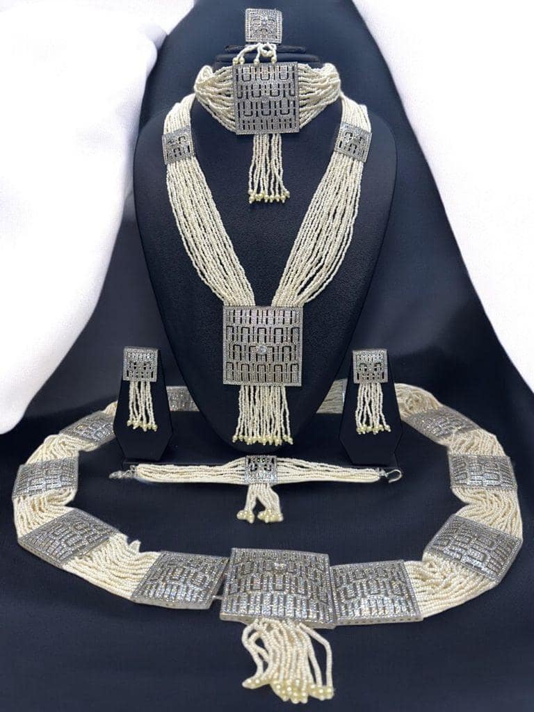 Belt Set With CZ Stones and Pearls - Signature Collection By Amit Chauhan And Sons view 2