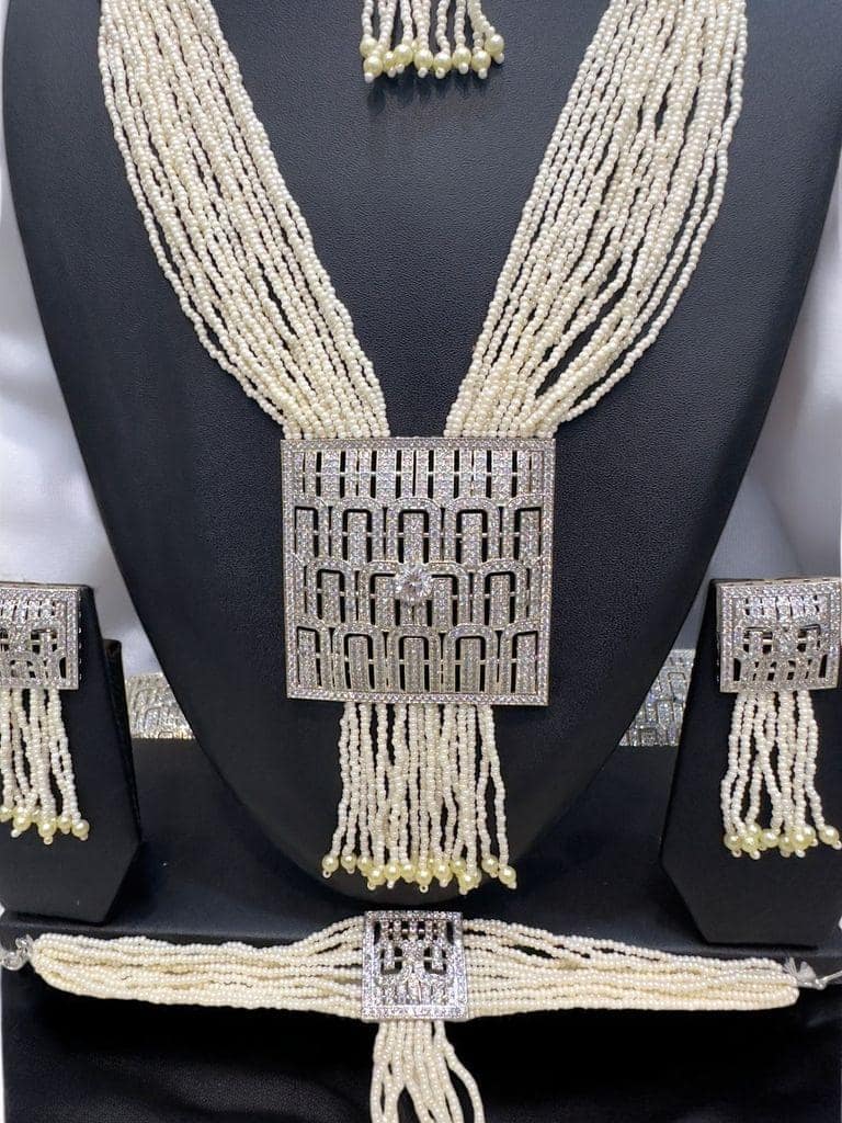 Belt Set With CZ Stones and Pearls - Signature Collection By Amit Chauhan And Sons view 6