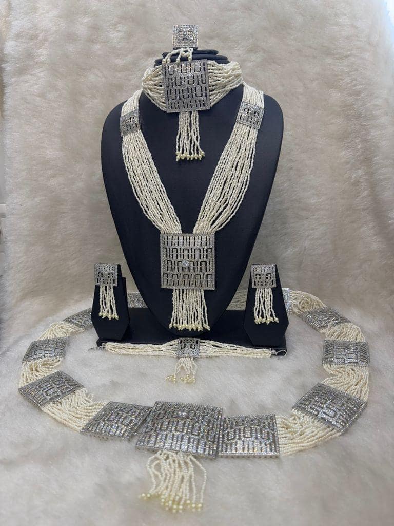 Belt Set With CZ Stones and Pearls - Signature Collection By Amit Chauhan And Sons view 7