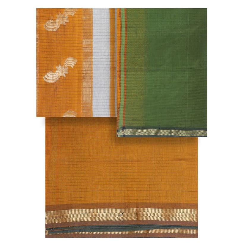 HANDLOOM MAHESHWARI 03 PCS TRADITIONAL SUIT (SKU - 3S0105050422 Suit 04) view 5