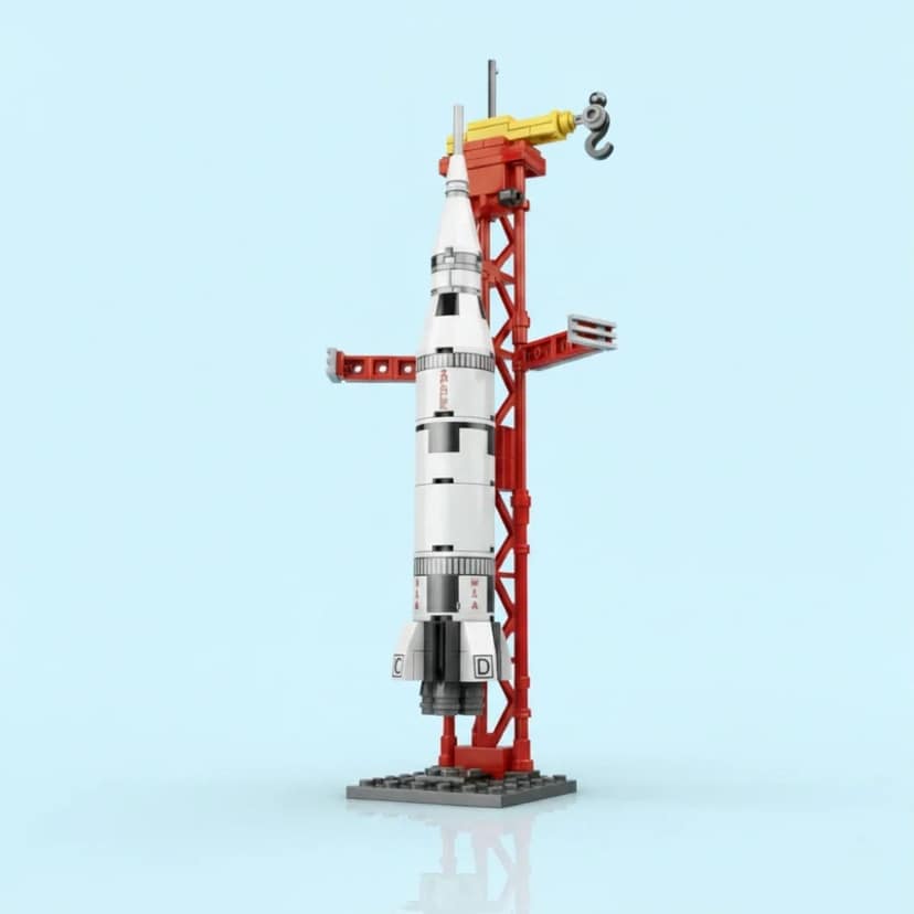 Apollo Space Rocket Building block (1Pc)