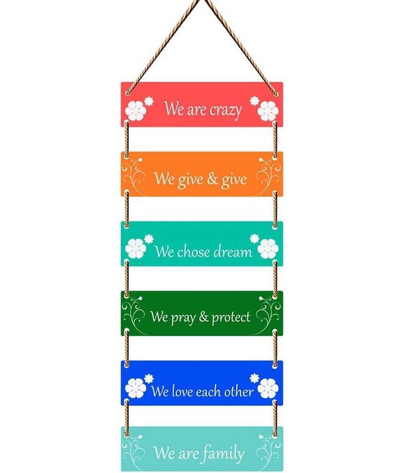 Saf Wood Wall Sculpture Multi - Pack of 1