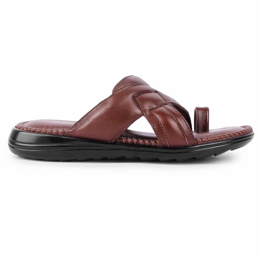 FEATHER LEATHER Genuine Leather Men's Flip-Flops Casual Slippers/Sandals for Office or Daily Use Outdoor/Indoor view 10