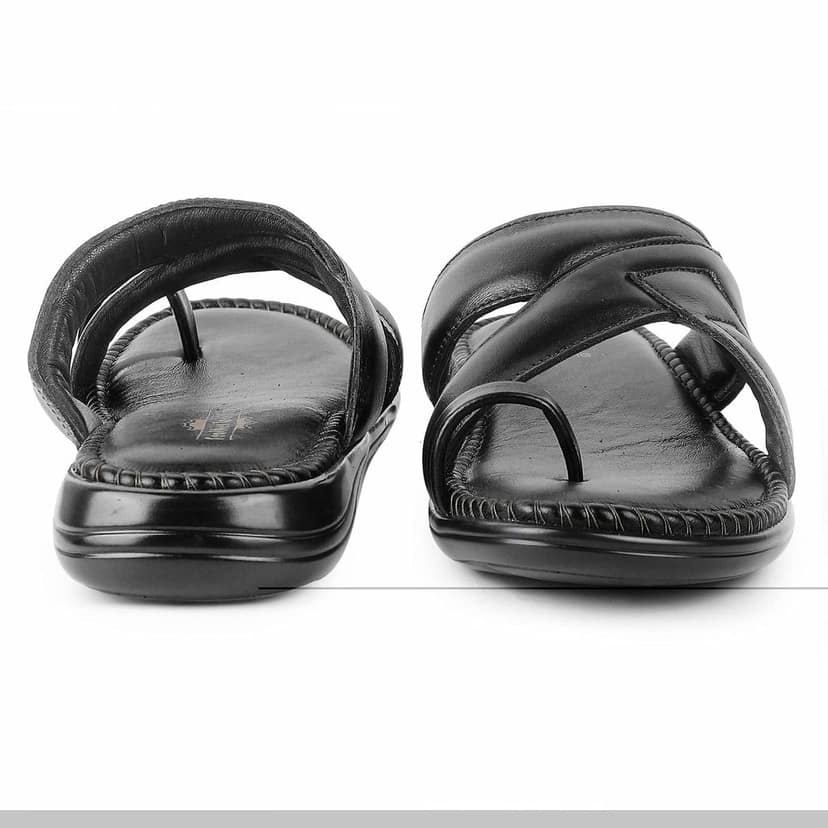 FEATHER LEATHER Genuine Leather Men's Flip-Flops Casual Slippers/Sandals for Office or Daily Use Outdoor/Indoor view 4
