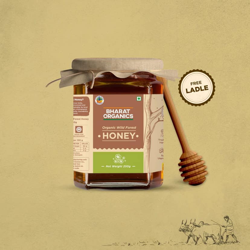 Bharat Organics Organic Wild Forest Honey - 250g