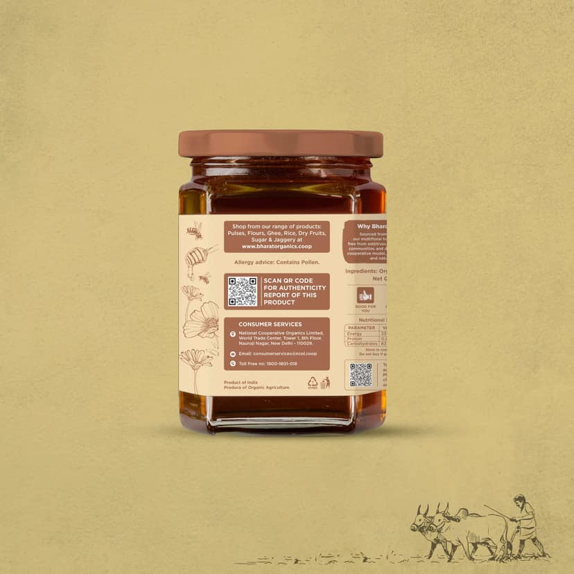 Bharat Organics Organic Wild Forest Honey - 250g view 2