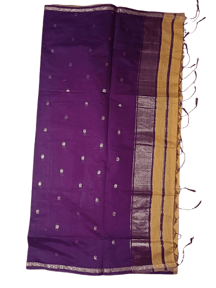 Kalyani Cotton Saree for Women | Soft Pure Cotton Saree with Blouse Piece | Traditional Daily Wear Handloom Style Saree | Lightweight Breathable Cotton Saree for Office, Casual & Festive Wear | with blouse view 4