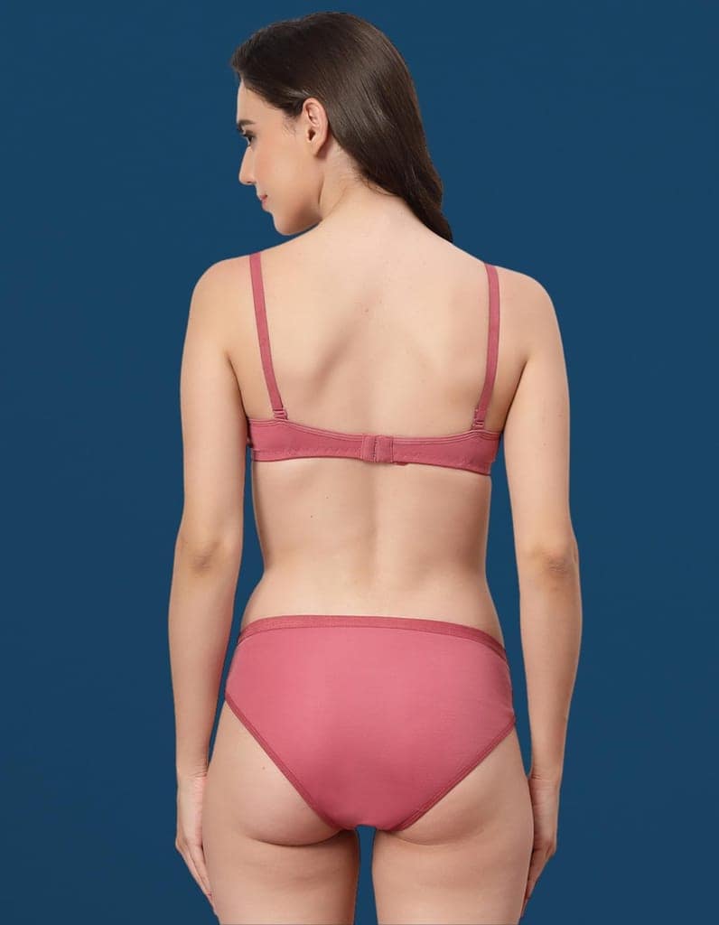 ADORNSTAR Bra Panty Set Sexy Lingerie Set for Women Pack of 3 Pink view 4