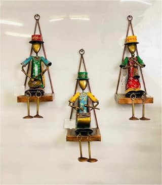 Jayant ; Musician Joker with Hanging Legs Wall Frame (Set of 2) Random Musician - for Diwali Gifts Home Decoration | Gifts | Home Decor | Table Top