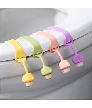 Purple Dust Silicone Toilet Seat Lifter,Avoid Touching Toilet Cover, Resusable and Washable Toilet Seat Lifter (Pack of 3)