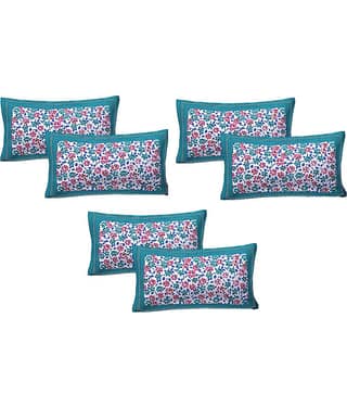 AJ Home Pack of 6 Green Pillow Cover