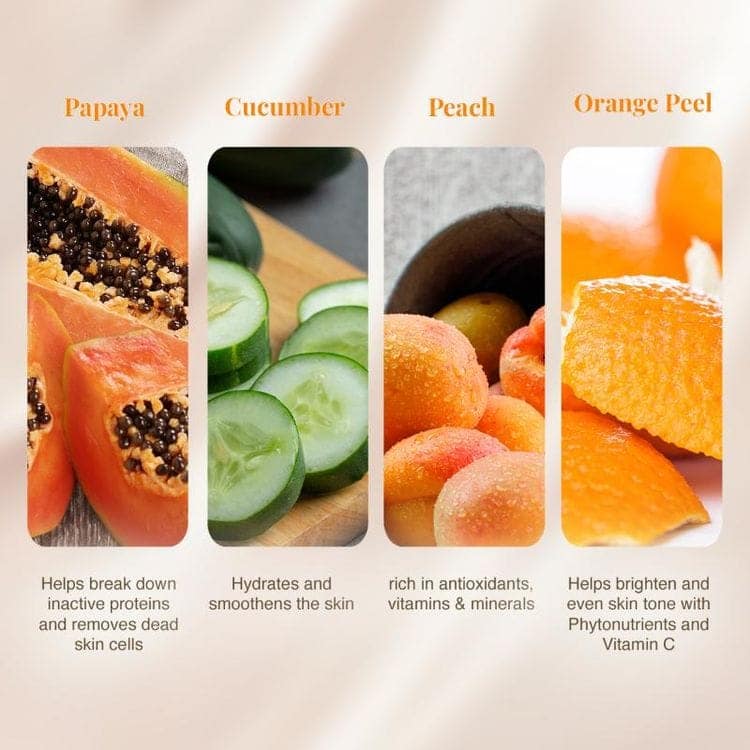 VLCC Papaya Fruit Facial kit for Blemish Free & Fairer Complexion (60gm) view 3